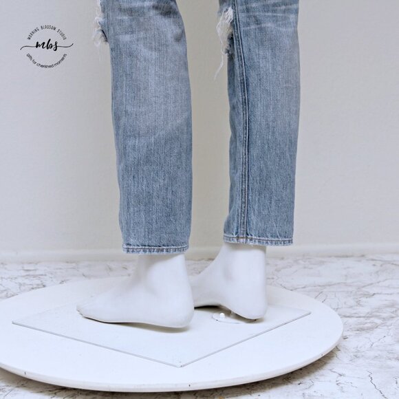 Rag & Bone Slouchy Boyfriend Distressed Busted Knee Straight Leg Jeans - Size 24 - Picture 8 of 11